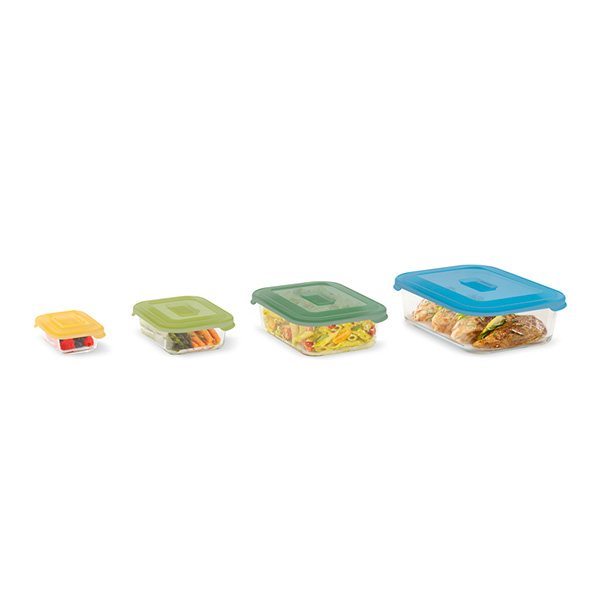Set de 4 boîtes en verre Net Glass Storage Joseph Joseph - Mathon - 4
