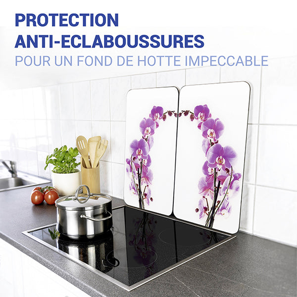 Set 2 couvre-plaques protection motifs Orchidée Wenko by Maximex - Mathon - 5
