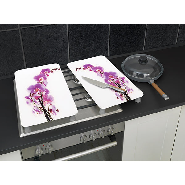 Set 2 couvre-plaques protection motifs Orchidée Wenko by Maximex - Mathon - 3