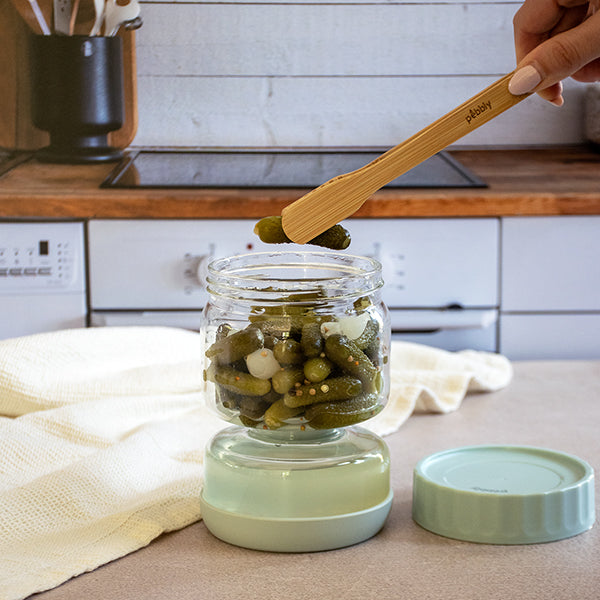 Bocal à cornichons en verre avec séparateur silicone 750 ml Pebbly - Mathon - 3