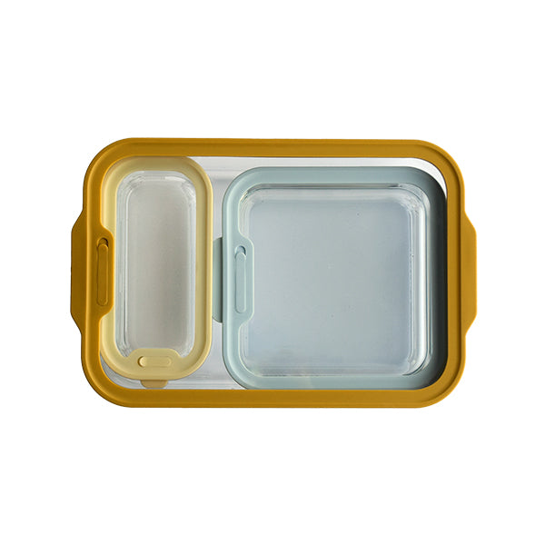 Set 3 boîtes en verre avec couvercles 560, 1370 et 3850 ml compatibles micro-ondes Pebbly - Mathon - 6