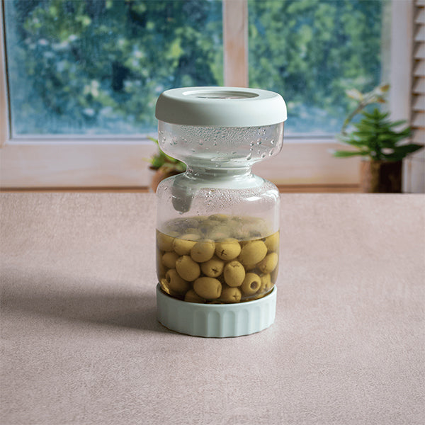 Bocal à cornichons en verre avec séparateur silicone 900 ml Pebbly - Mathon - 7