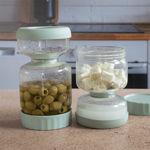 Bocal à cornichons en verre avec séparateur silicone 900 ml Pebbly - Mathon - 9