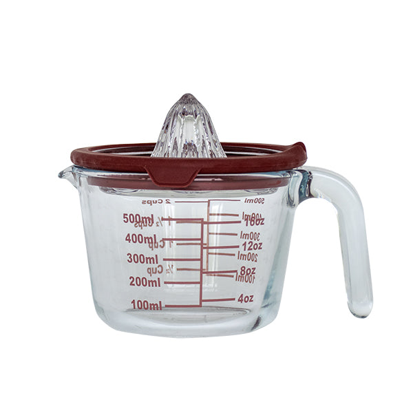 Presse-agrume manuel avec pichet gradué en verre 500 ml Pebbly - Mathon - 1