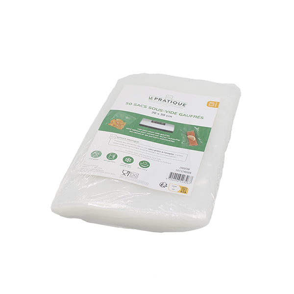 Sachet de 50 sacs sous-vide gaufrés 20 × 30 cm Le Pratique - Mathon - 1