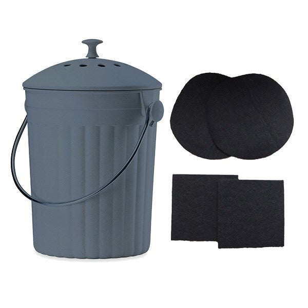 Lot Seau à compost et 2 filtres à charbon anti-odeurs - Mathon