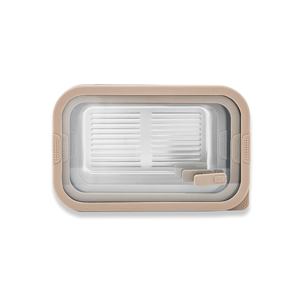 Lot 2 boîtes de conservation rectangulaire en inox avec couvercles en verre 700 ml et 1,65 L compatibles micro-ondes  Mathon - Mathon - 2