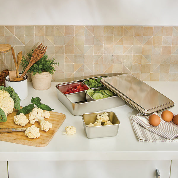 Lot 2 sets de 5 bacs de préparation culinaire en inox Mathon - Mathon - 2