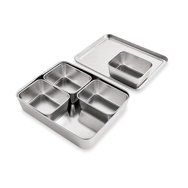 Lot 2 sets de 5 bacs de préparation culinaire en inox Mathon - Mathon - 4