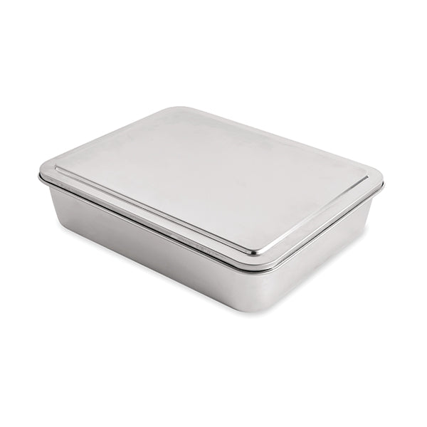 Lot de 5 bacs de préparation culinaire en inox et d’un moule à pizza perforé en acier antiadhérent 29,5 cm Mathon - Mathon - 3