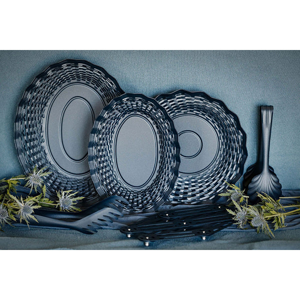 Corbeille ovale Vintage 30 cm bleu nuit  Roger Orfèvre - Mathon - 1