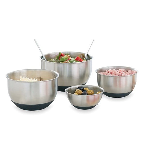 Set 4 petits bols en inox avec base silicone 10,5 à 17 cm Mathon - Mathon - 5