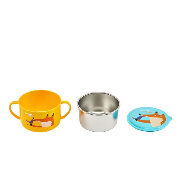 Bol en inox renard 650 ml jaune Cuitisan - Mathon - 3