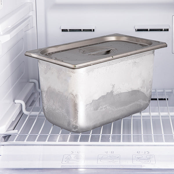 Lot de 2 bacs gastro avec couvercles en inox et supports bambou Mathon - Mathon - 4