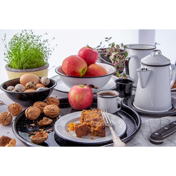 Cafetière expresso 3 4 personnes blanche Graniteware - Mathon - 2
