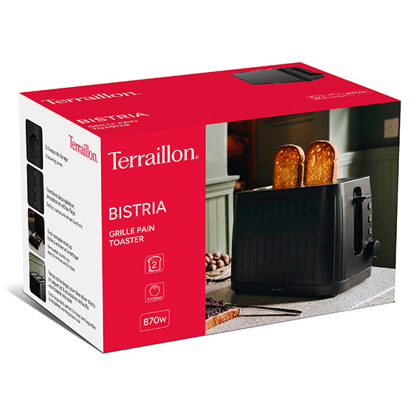 Grille-pain Bistria 2 fentes noir 870 W Terraillon - Mathon - 8