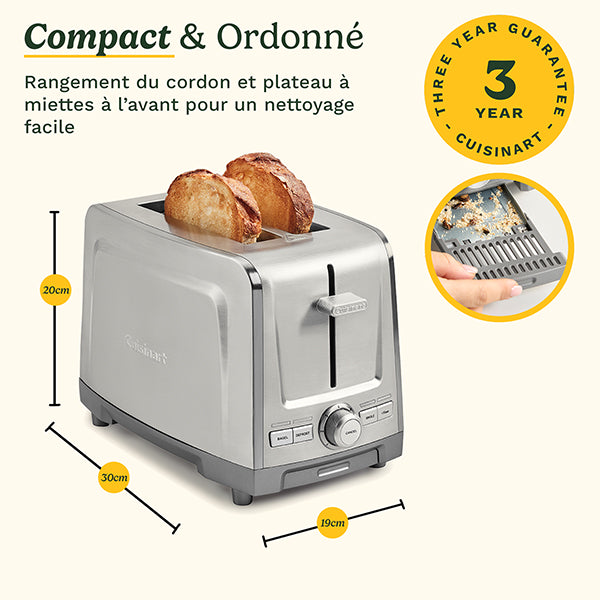 Grille-pain 2 fentes en inox Core Collection CPT1600E Cuisinart - Mathon - 6