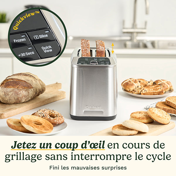 Grille-pain 2 fentes automatique en inox Smart Elite Collection 1000 W CPT525E Cuisinart - Mathon - 4