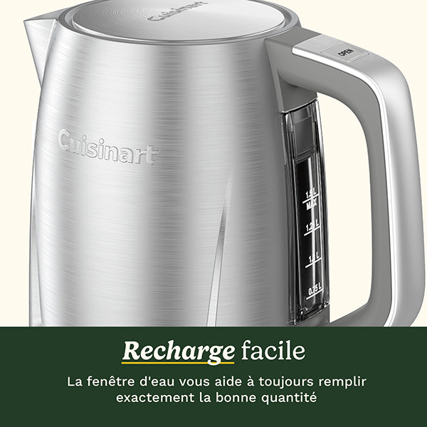 Bouilloire électrique en inox sans fil 1,5 L 3000 W Core Collection JK1600E Cuisinart - Mathon - 4