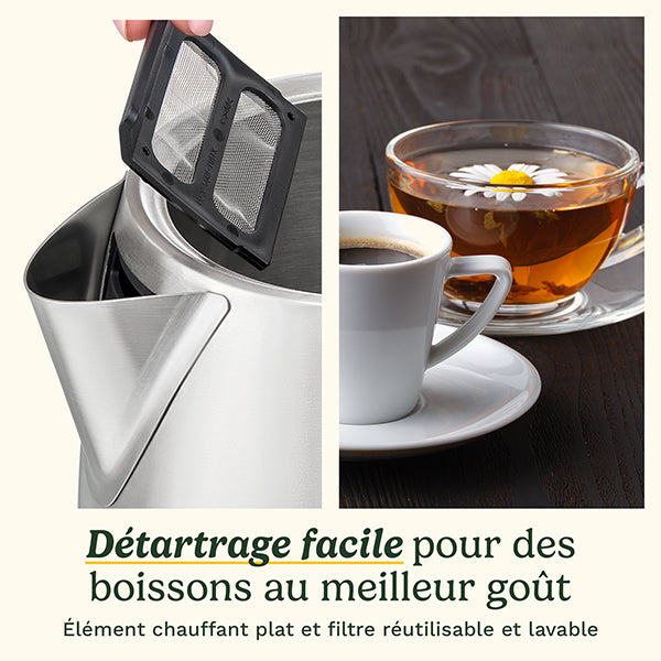 Bouilloire électrique en inox sans fil 1,5 L 3000 W Core Collection JK1600E Cuisinart - Mathon - 5