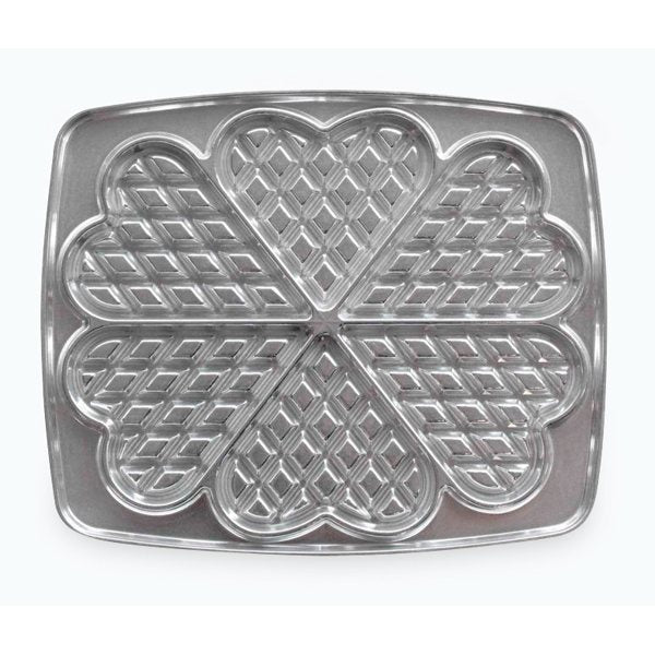 Jeu de plaques traditionnelles 6 gaufres cœur 030521 Super 2 Lagrange - Mathon