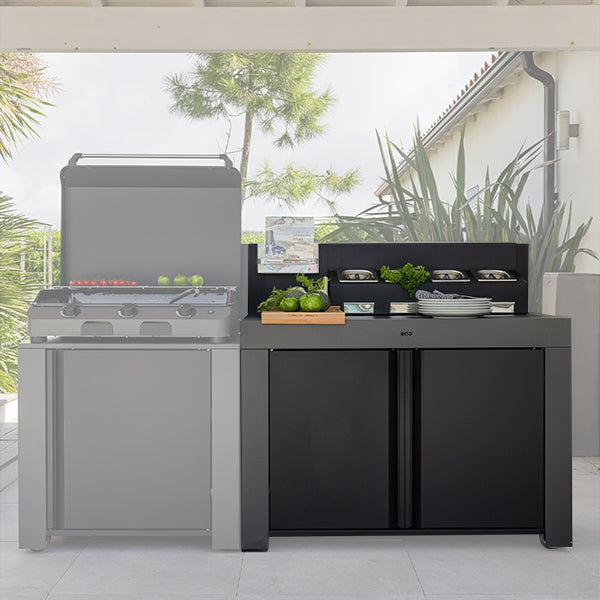 Desserte de jardin Félix double porte gris cargo  ENO - Mathon - 1
