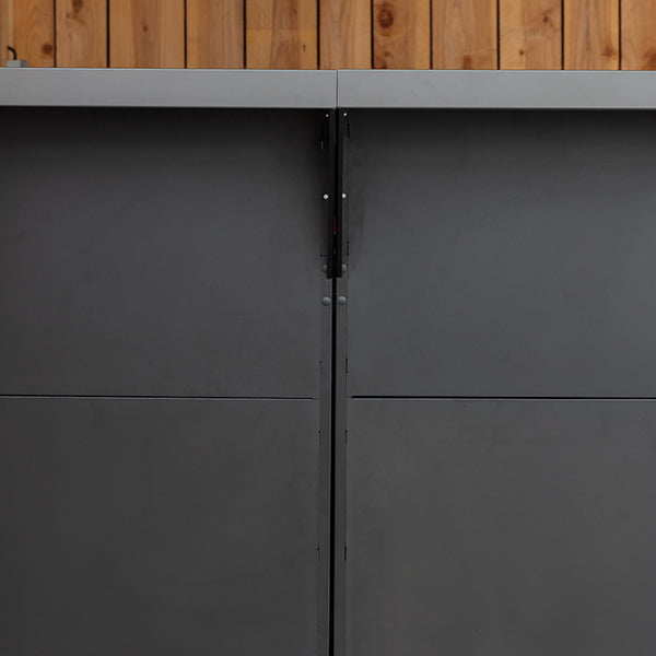 Modulo comptoir bar 80 cm gris cargo ENO - Mathon - 6