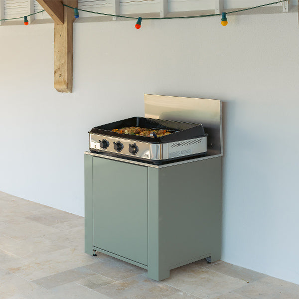 Meuble pour plancha coloris sauge Modulo ENO - Mathon - 4