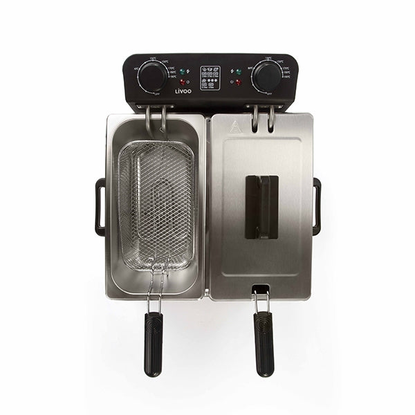 Friteuse double 2 x 3 L inox DOC217 Livoo - Mathon - 2