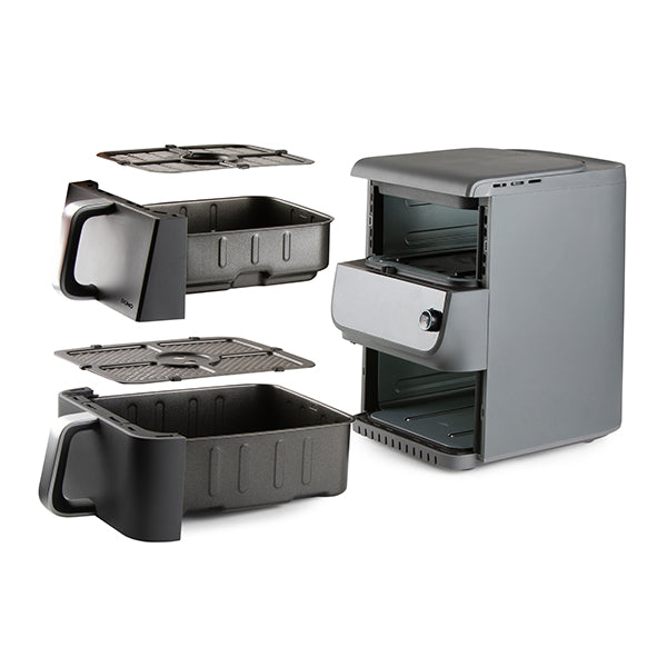 Friteuse à air chaud à doubles compartiments vertical 10 L 2500 W DO549FR Domo - Mathon - 4