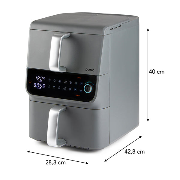Friteuse à air chaud à doubles compartiments vertical 10 L 2500 W DO549FR Domo - Mathon - 6