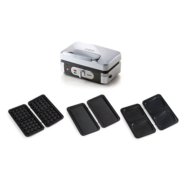 Appareil 3 en 1 grill, gaufrier et croque-monsieur 30 cm 1000 W DO9136C Domo - Mathon - 1