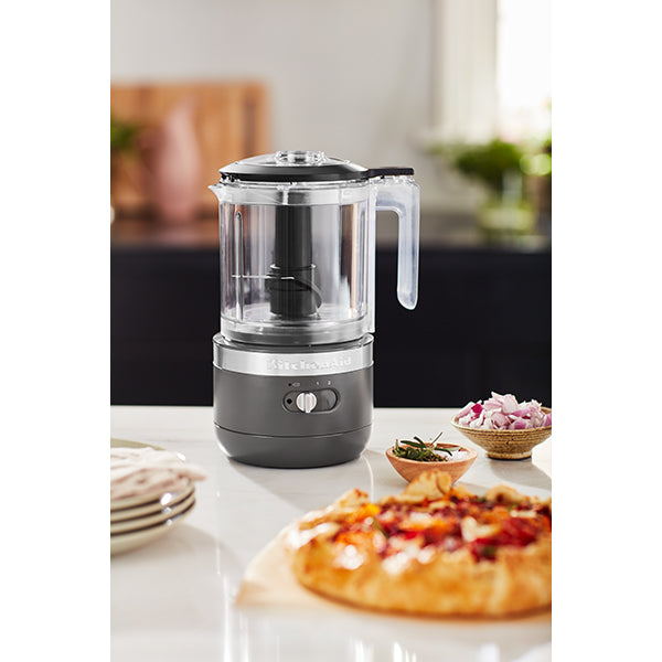 Hachoir électrique sans fil 2 vitesses 1,18 L gris mat 5KFCB519EDG Kitchenaid - Mathon - 3