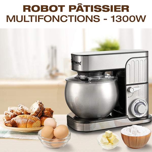 Robot pétrin TRO-1600 avec bol inox 6 L 1300 W Techwood - Mathon - 2