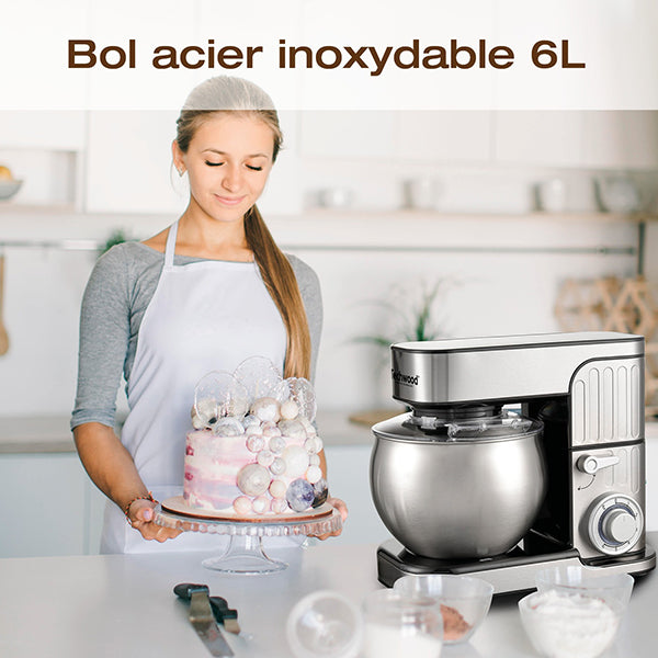 Robot pétrin TRO-1600 avec bol inox 6 L 1300 W Techwood - Mathon - 5
