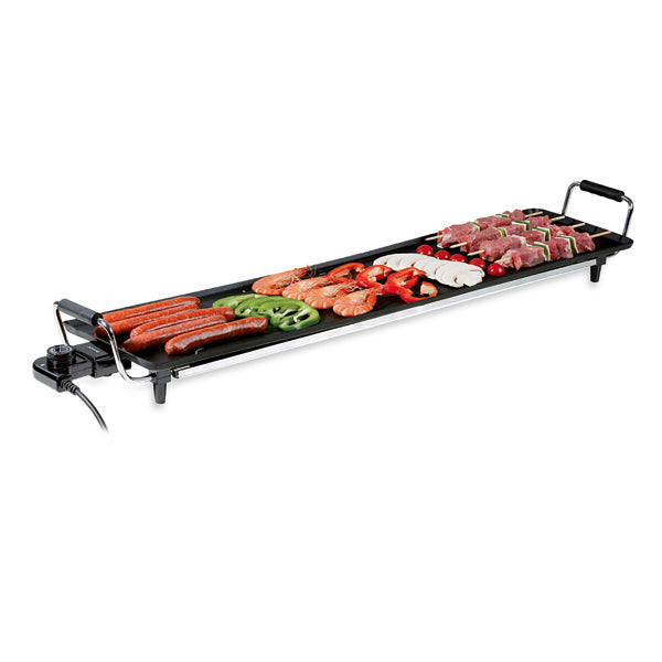 Lot plancha Teppan Yaki 90 cm DOM231 et spatule coudée Primeline - Mathon - 4