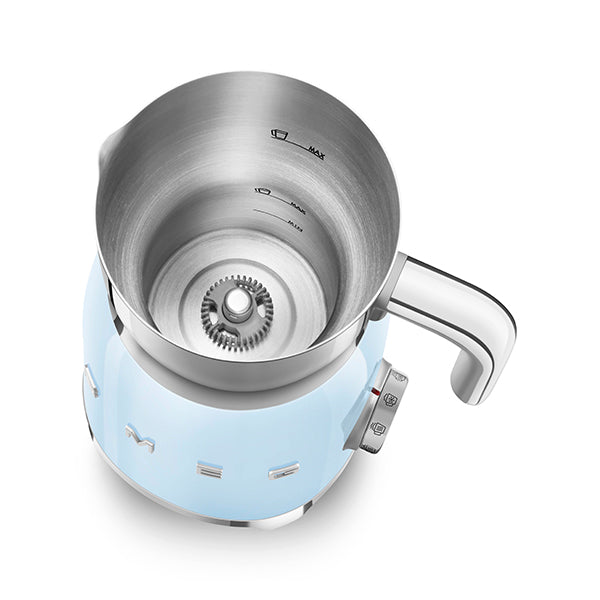 Chocolatière et mousseur de lait 500 W MFF11PBEU bleu azur Smeg - Mathon - 2