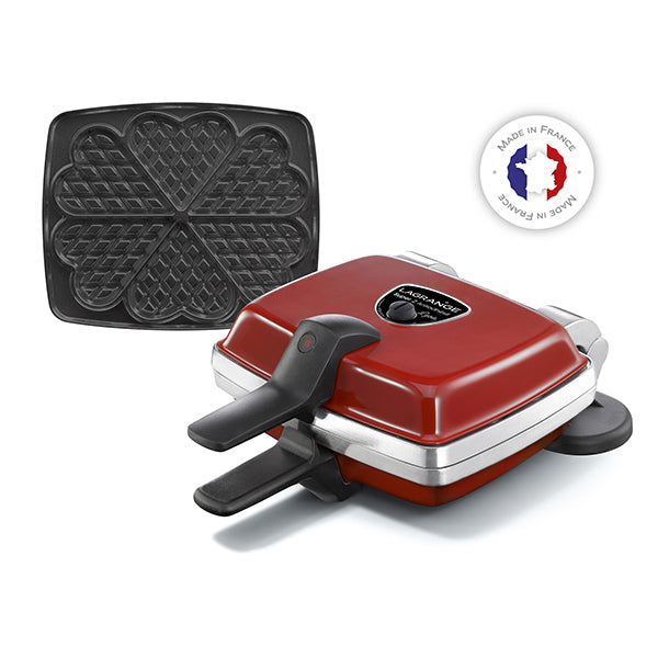 Gaufrier électrique 3 plaques Super 2 Antiadhésif rouge 1000 W Lagrange - Mathon - 1