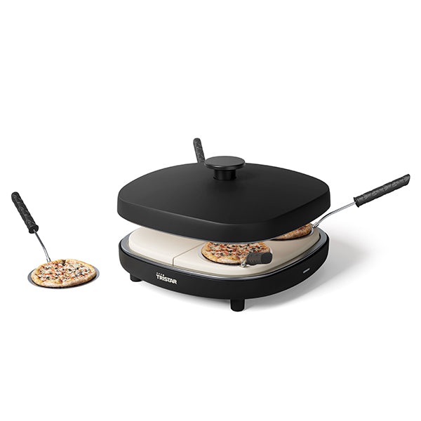 Machine à mini-pizzas Pizza Family 4 pour 4 personnes avec coupe pâte inclus Tristar - Mathon - 2