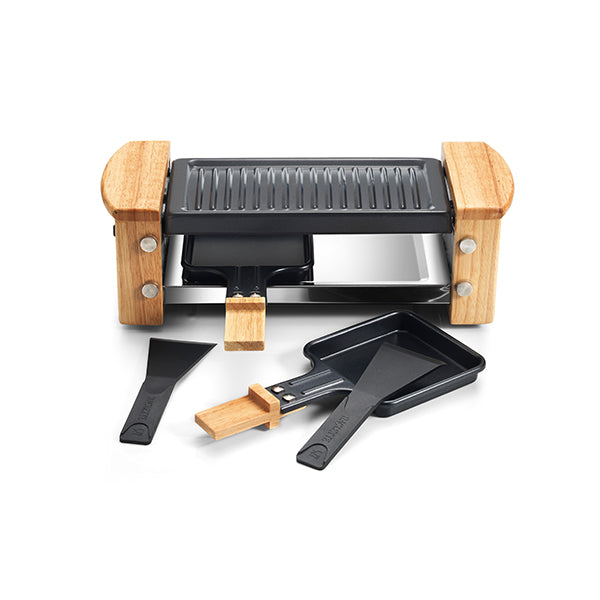 Appareil à raclette pour 2 personnes KCWOOD.2 finitions bois 350 W  Kitchen Chef Professional - Mathon - 1