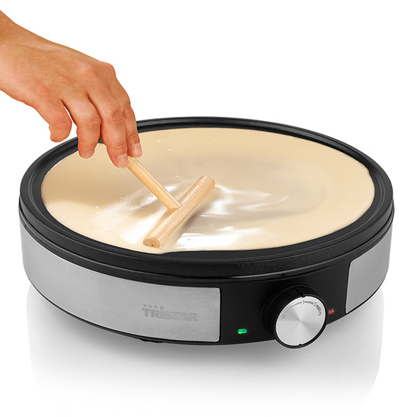 Crêpière électrique 30 cm avec thermostat 1200 W grise BP-2638 Tristar - Mathon - 1