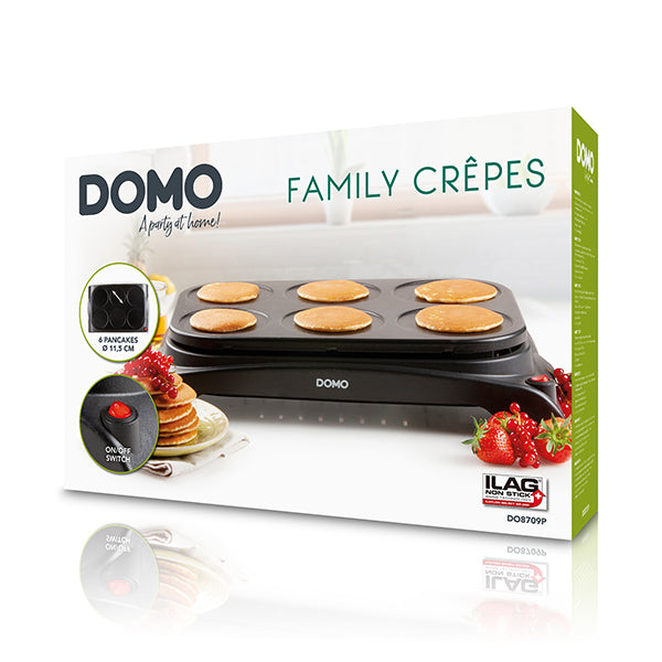 Crêpière électrique 6 personnes Family crêpes DO8709P 1000 W Domo - Mathon - 6