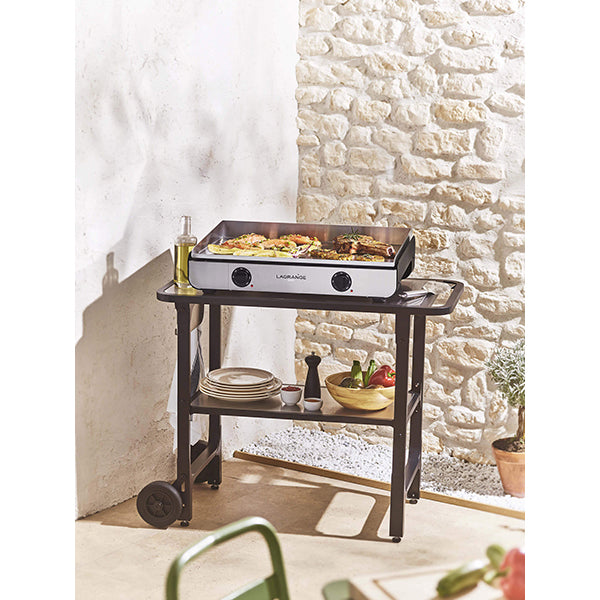 Lot plancha Pro 65 noire avec spatule en inox et sa housse de protection Lagrange - Mathon - 2
