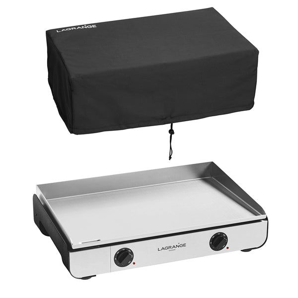 Lot plancha Pro 65 noire avec spatule en inox et sa housse de protection Lagrange - Mathon - 1