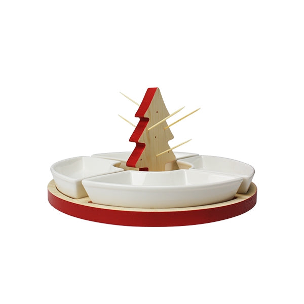 Service apéritif de Noël 4 coupelles Ard