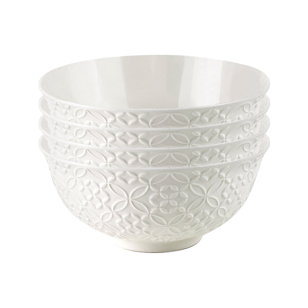 Lot 4 bols en céramique Jardin White 16 cm 0,70 L Ibili - Mathon - 2