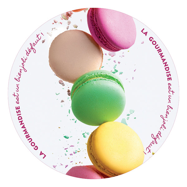 Plateau rond en verre trempé macaron 32 cm  Pradel Excellence - Mathon