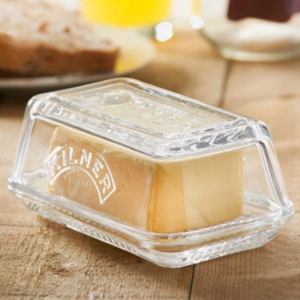 Beurrier en verre avec plat et couvercle Kilner - Mathon - 2
