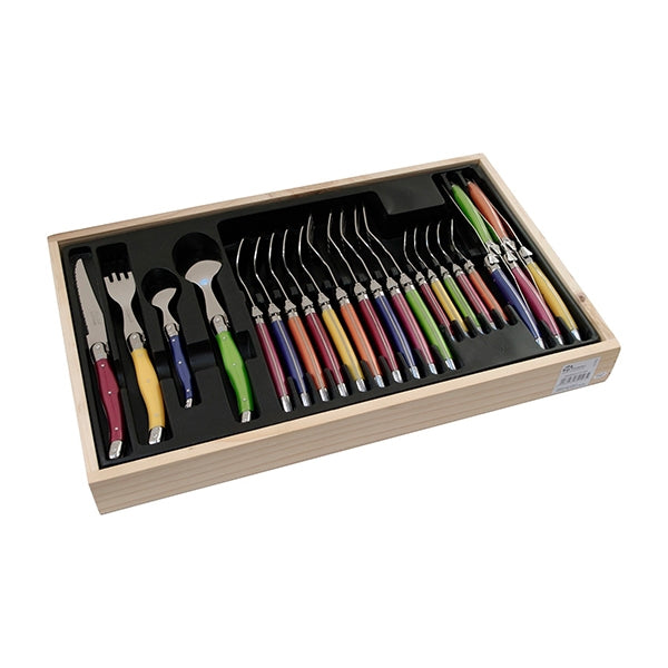 Ménagère laguiole pastel 24 pièces - Mathon