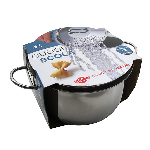 Cuit-pâtes en inox avec couvercle égouttoir 20 cm 4,5 L Inoxriv - Mathon - 4